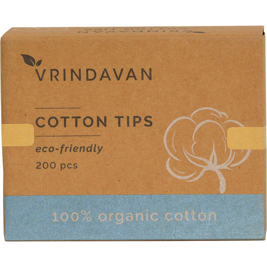 Vrindavan Organic Cotton Tips 200pcs - Cutprice Online