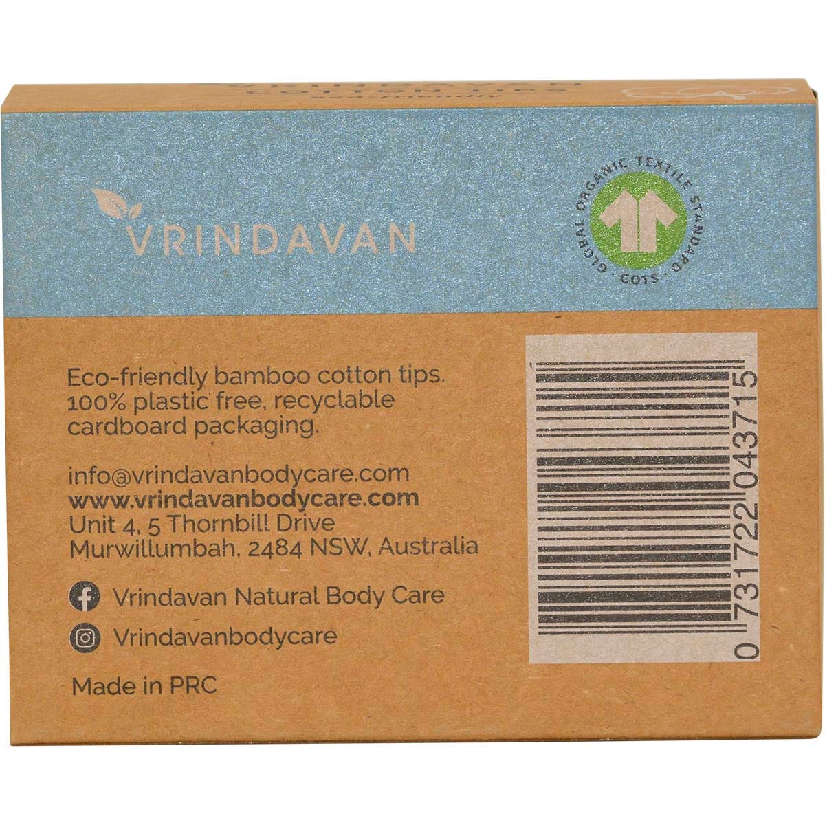 Vrindavan Organic Cotton Tips 200pcs - Cutprice Online