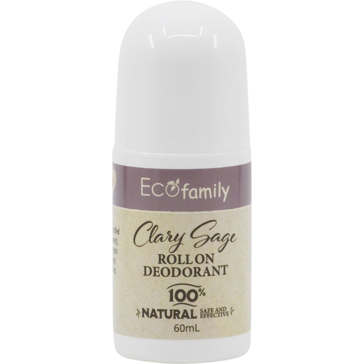 Vrindavan Roll-On Deodorant Eco Family Clary Sage Aluminium Free 60ml - Cutprice Online