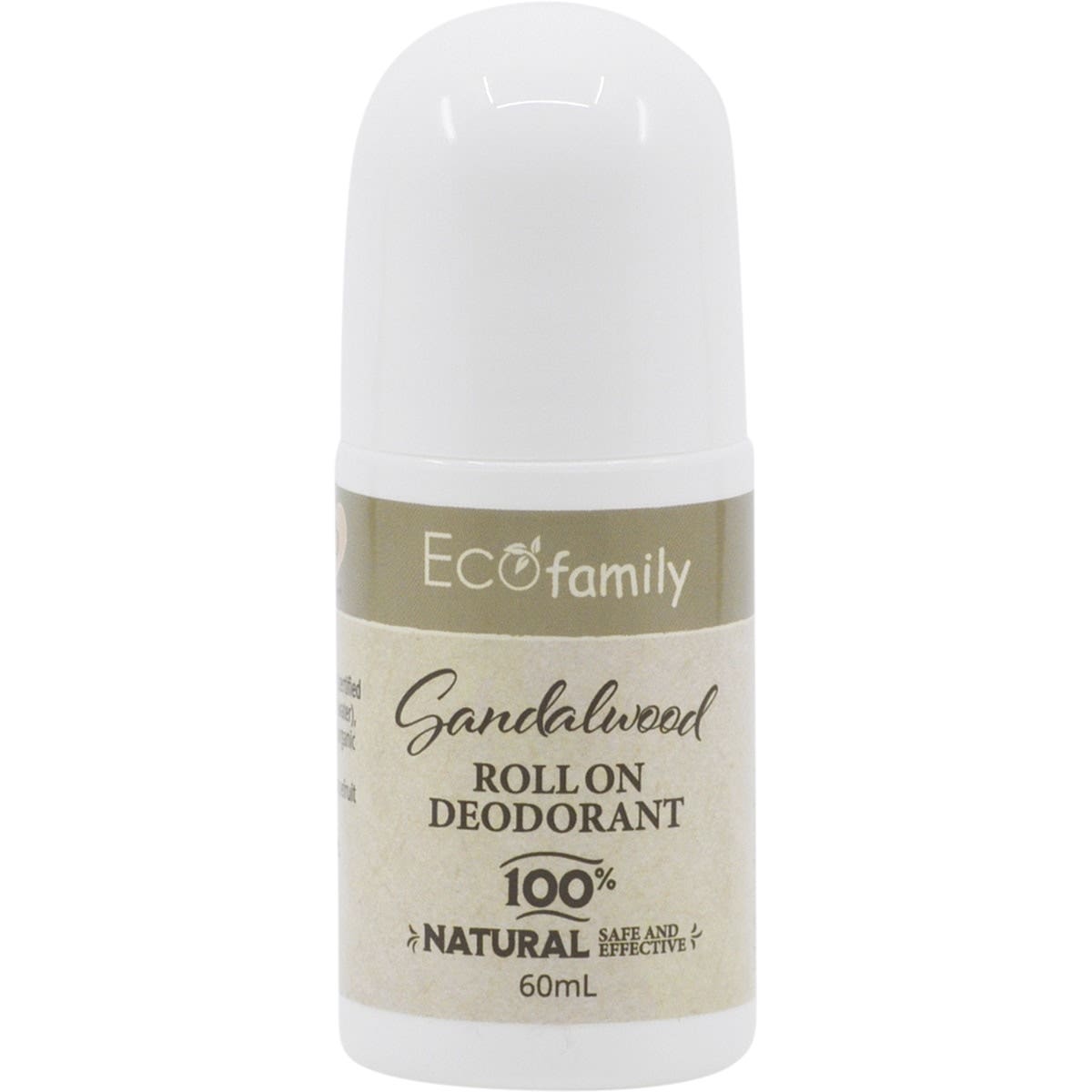 Vrindavan Roll-On Deodorant Eco Family Sandalwood Aluminium Free 60ml - Cutprice Online