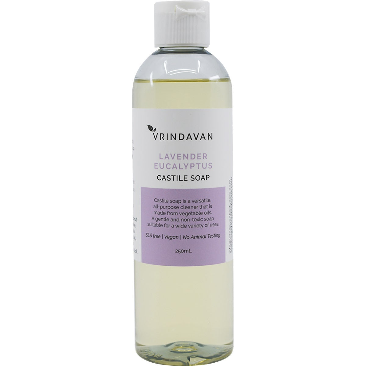 Vrindavan Castile Soap Lavender & Eucalyptus 250ml - Cutprice Online
