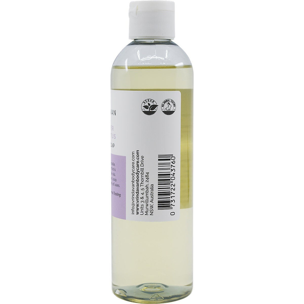 Vrindavan Castile Soap Lavender & Eucalyptus 250ml - Cutprice Online