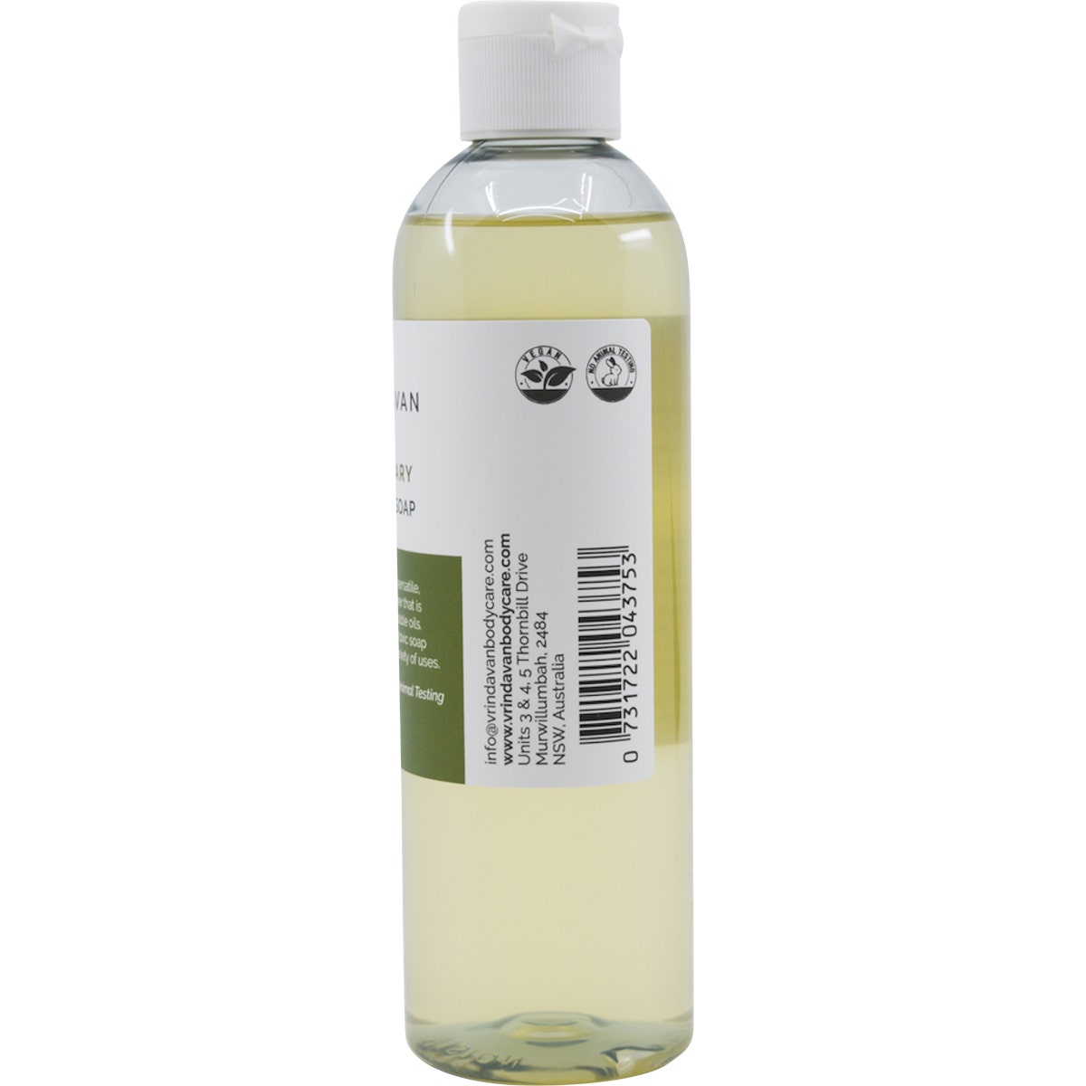 Vrindavan Castile Soap Rosemary 250ml - Cutprice Online