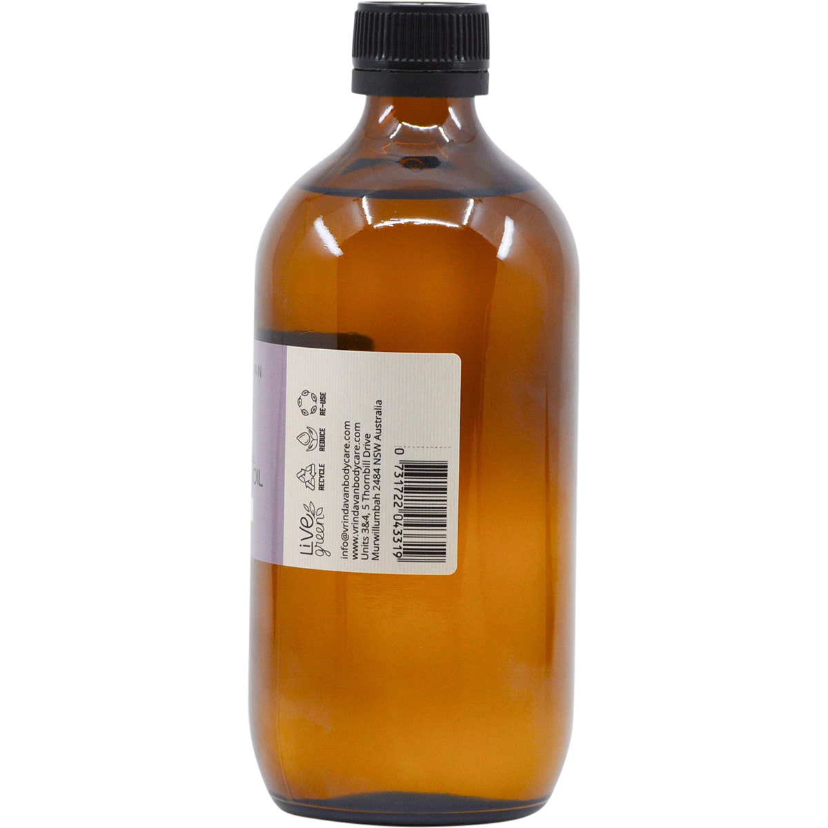 Vrindavan Castor Oil 100% Natural - Amber Glass Bottle 500ml - Cutprice Online