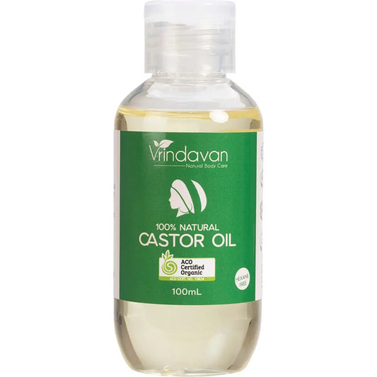 VRINDAVAN Castor Oil Certified Organic 100ml VRINDAVAN