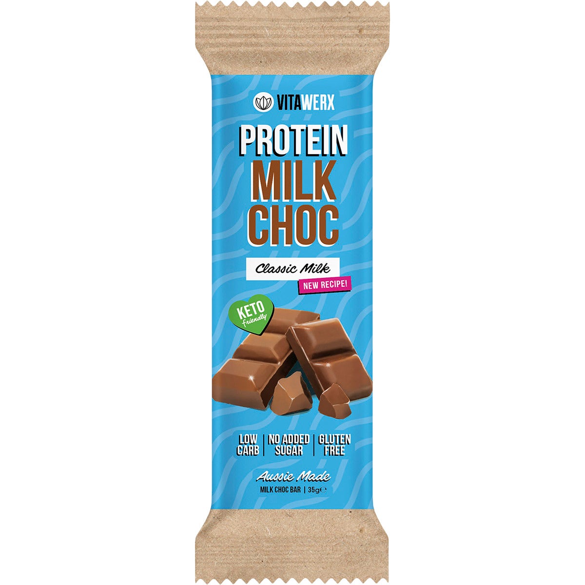 VITAWERX Protein Milk Chocolate Bar 12x35g - Cutprice Online
