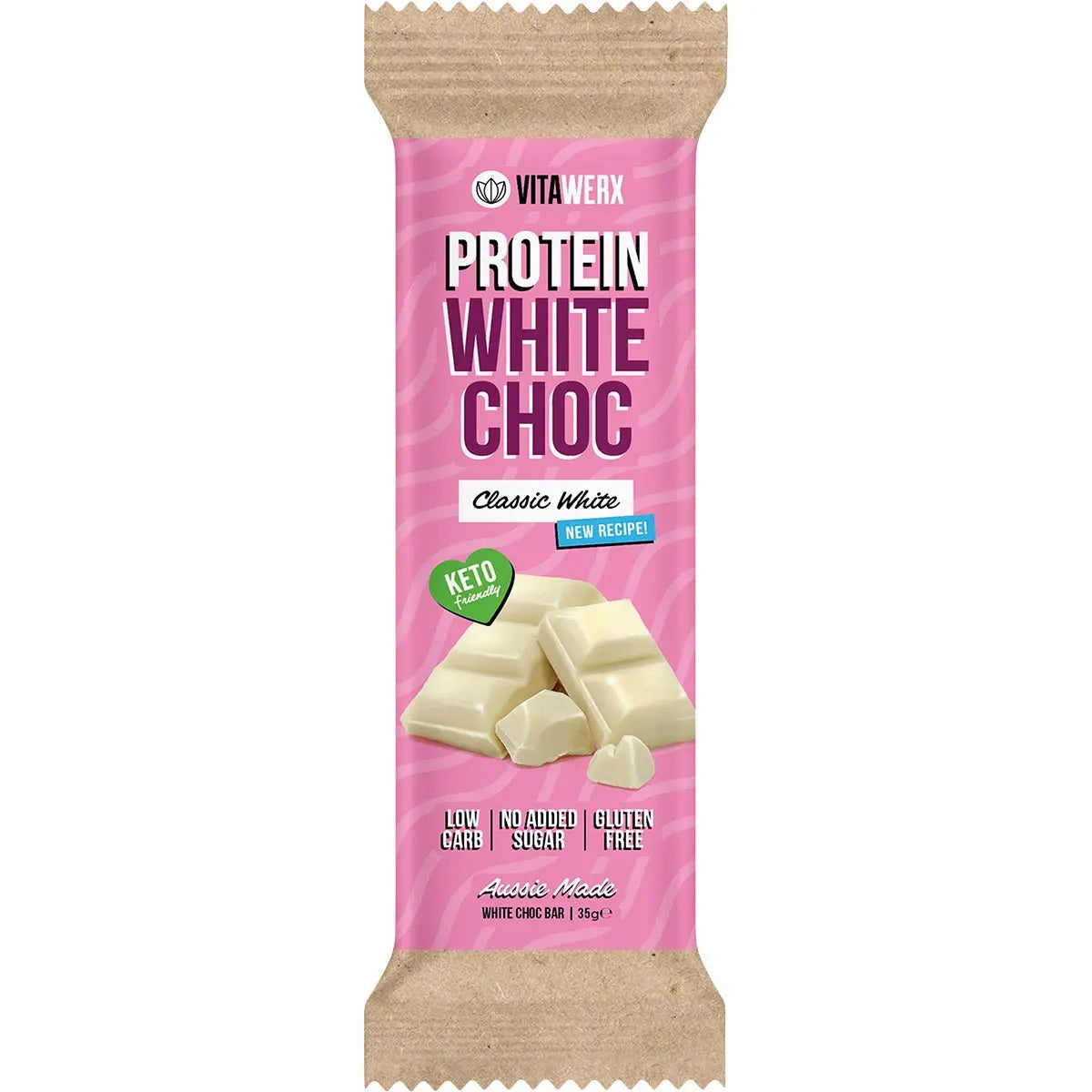 VITAWERX Protein White Chocolate Bar 12x35g VITAWERX