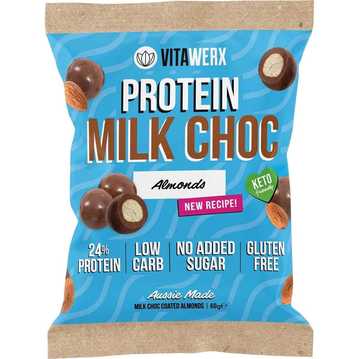 Vitawerx Milk Choc Coated Almonds 10x60g VITAWERX