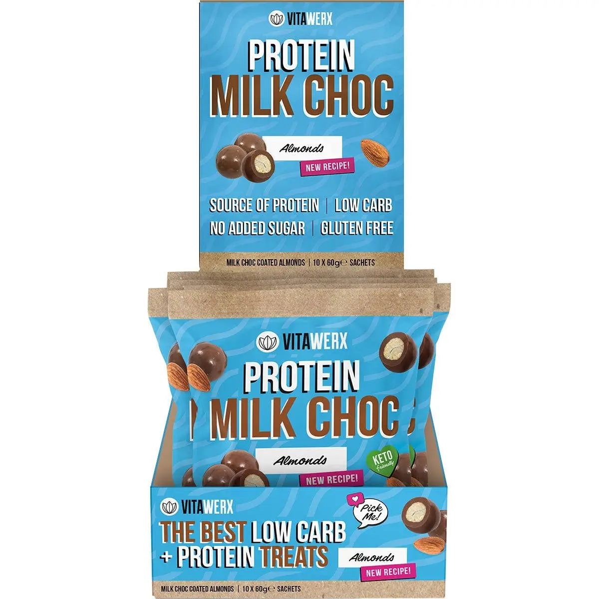 Vitawerx Milk Choc Coated Almonds 10x60g VITAWERX