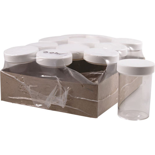 Vial Plastic 40 Dram Screw Cap 12 Pack - Cutprice Online
