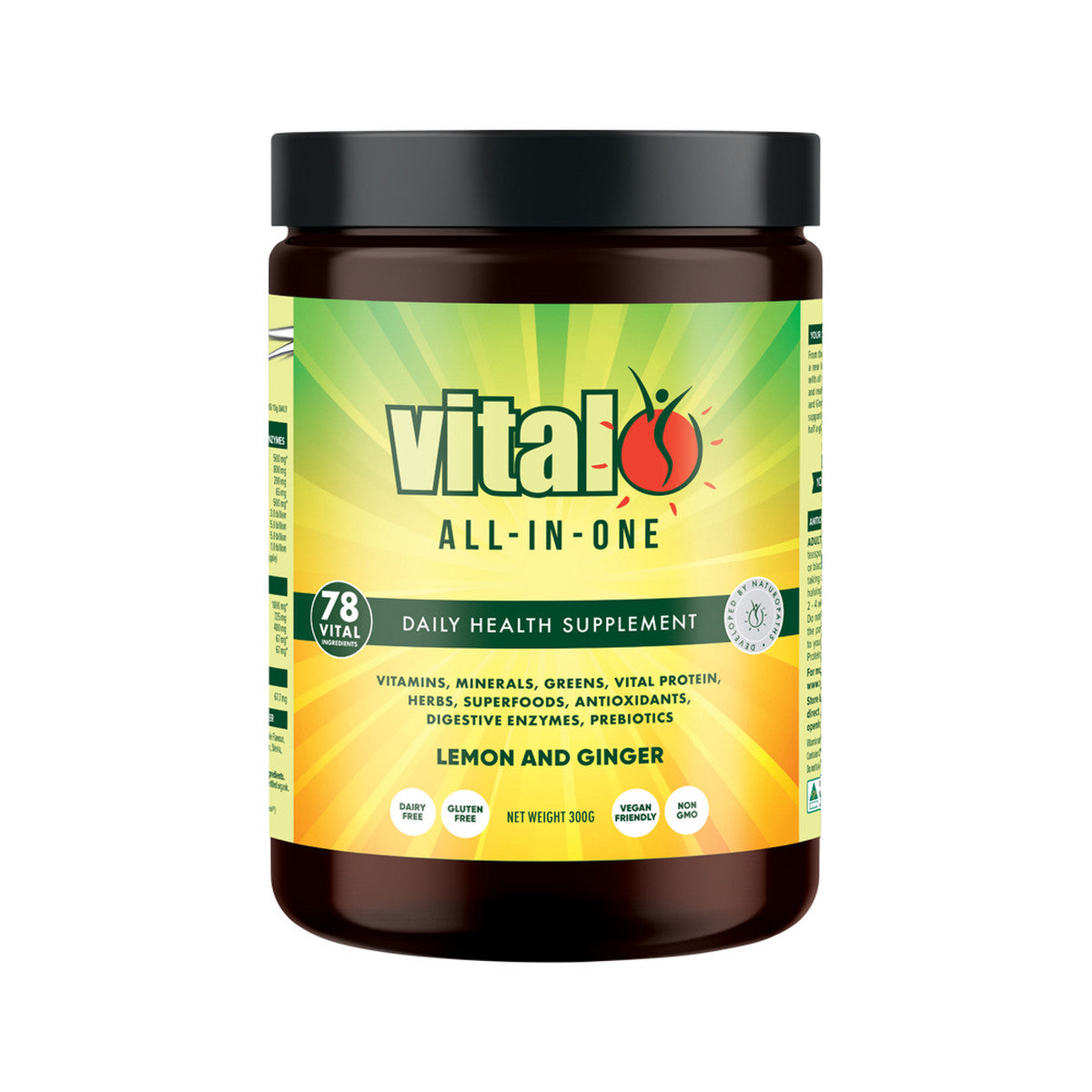 Martin & Pleasance Vital All-In-One (Greens) Lemon and Ginger 300g - Cutprice Online