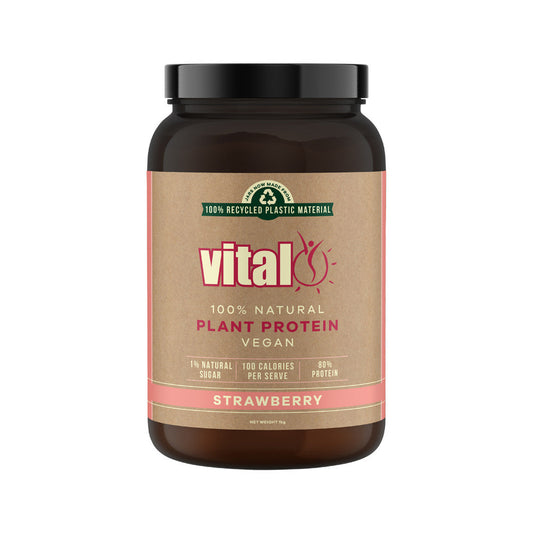 Martin & Pleasance Vital Protein 100% Natural Plant Based (Pea Protein Isolate) Strawberry 1kg - Cutprice Online