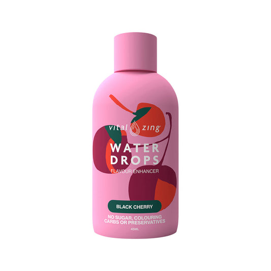 Vital Zing Water Drops (Flavour Enhancer with Stevia) Black Cherry 45ml - Cutprice Online
