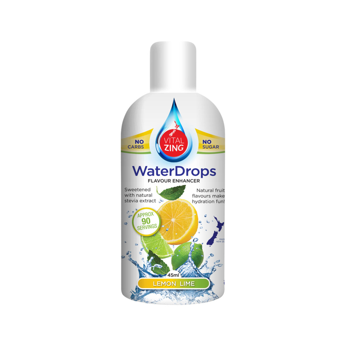 Vital Zing Water Drops (Flavour Enhancer with Stevia) Lemon Lime 45ml - Cutprice Online