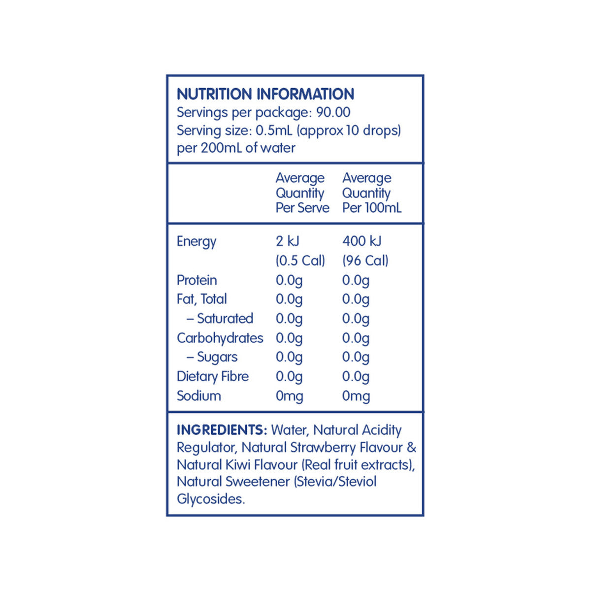 Vital Zing Water Drops (Flavour Enhancer with Stevia) Strawberry Kiwi 45ml - Cutprice Online