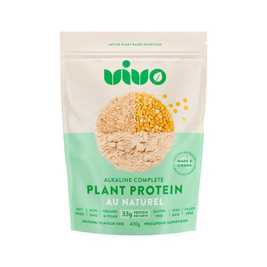 Vivo Organic Alkaline Complete Plant Protein Au Naturel 400g - Cutprice Online
