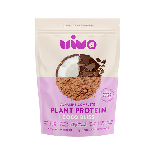 Vivo Organic Alkaline Complete Plant Protein Coco Bliss 1kg - Cutprice Online