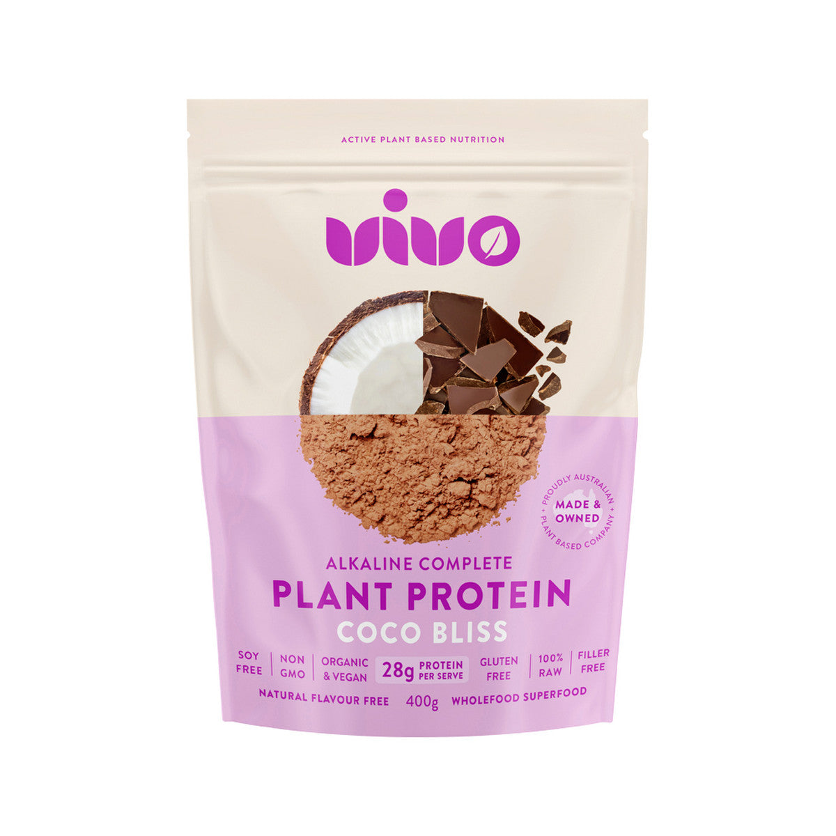 Vivo Organic Alkaline Complete Plant Protein Coco Bliss 400g - Cutprice Online