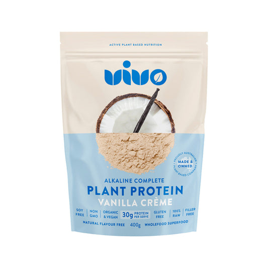 Vivo Organic Alkaline Complete Plant Protein Vanilla Creme 400g - Cutprice Online