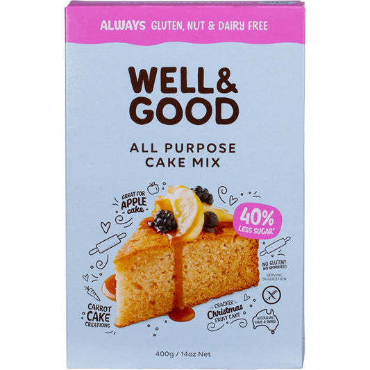 Well & Good All Purpose Cake Mix 40% Less Sugar 400g - Cutprice Online