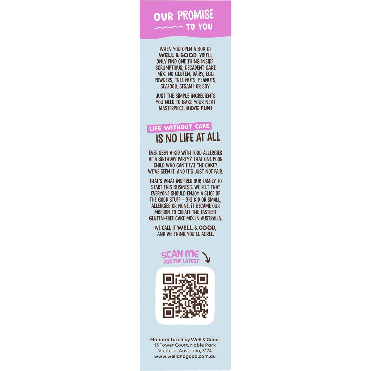 Well & Good All Purpose Cake Mix 40% Less Sugar 400g - Cutprice Online