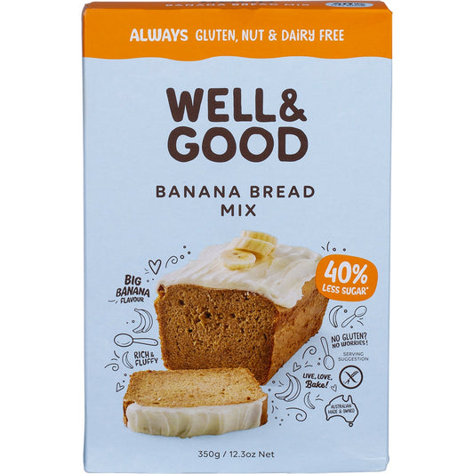 Well & Good Banana Bread Mix 40% Less Sugar 350g - Cutprice Online