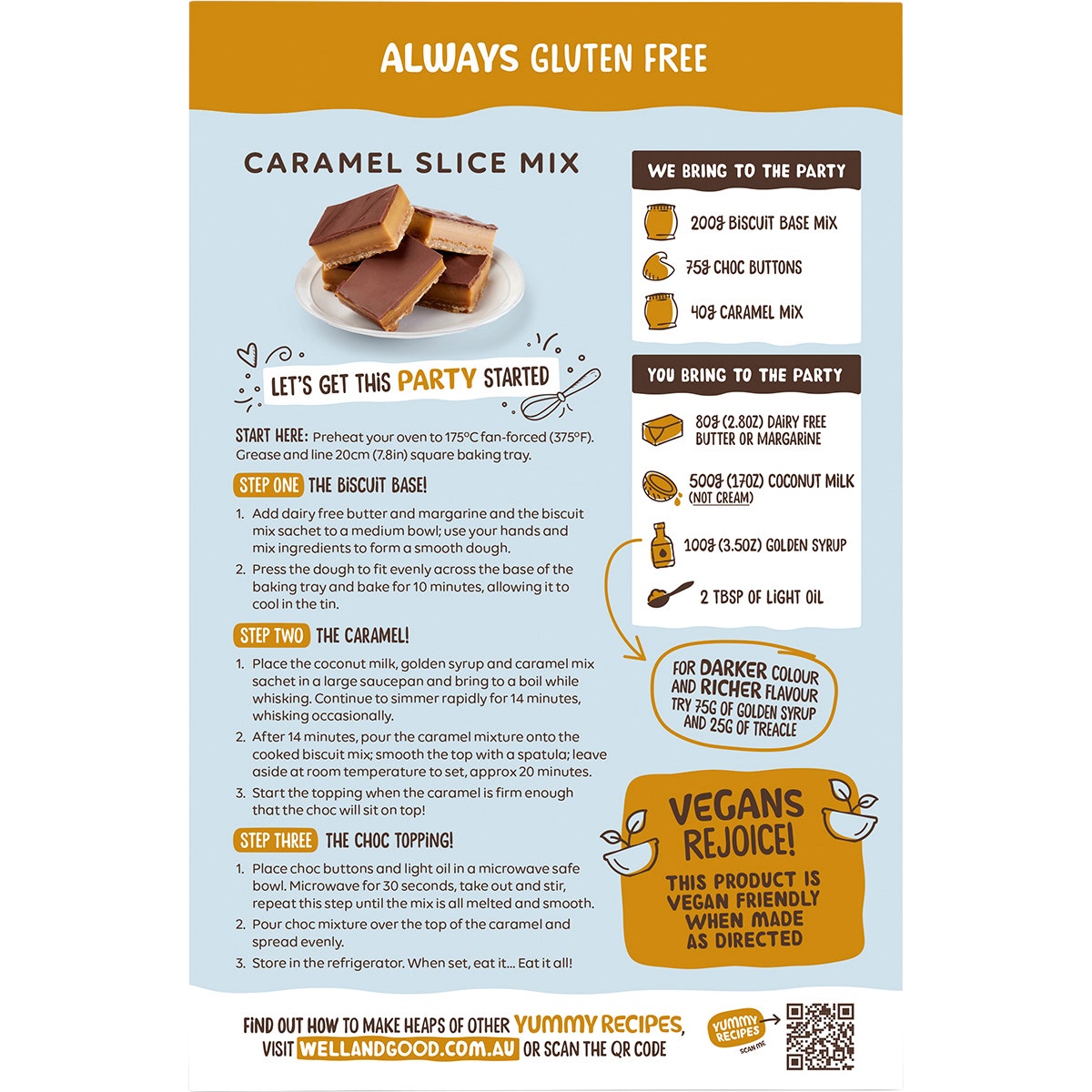 Well & Good Caramel Slice Mix 315g - Cutprice Online