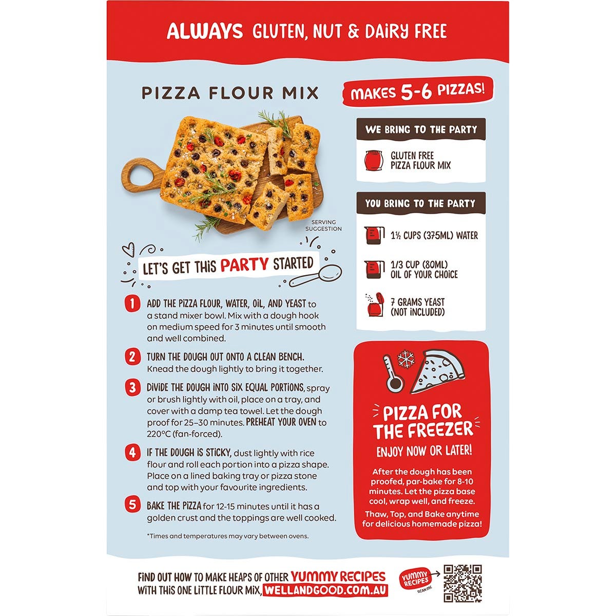 Well & Good Pizza Flour Mix 420g - Cutprice Online