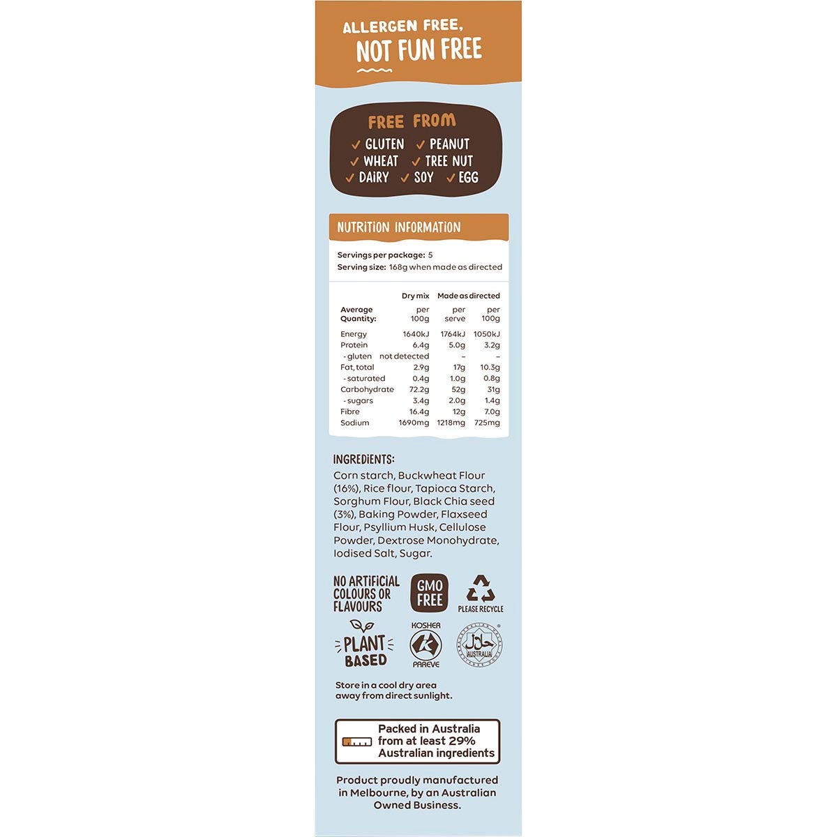 Well & Good Buckwheat & Chia Bread Mix 360g - Cutprice Online