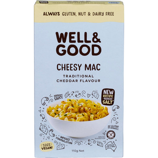 Well & Good Cheesy Mac Traditional Cheddar Flavour 110g - Cutprice Online
