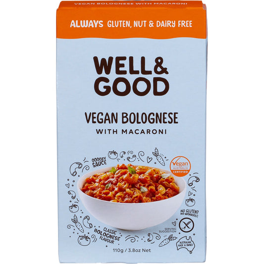 Well & Good Vegan Bolognese with Macaroni 110g - Cutprice Online