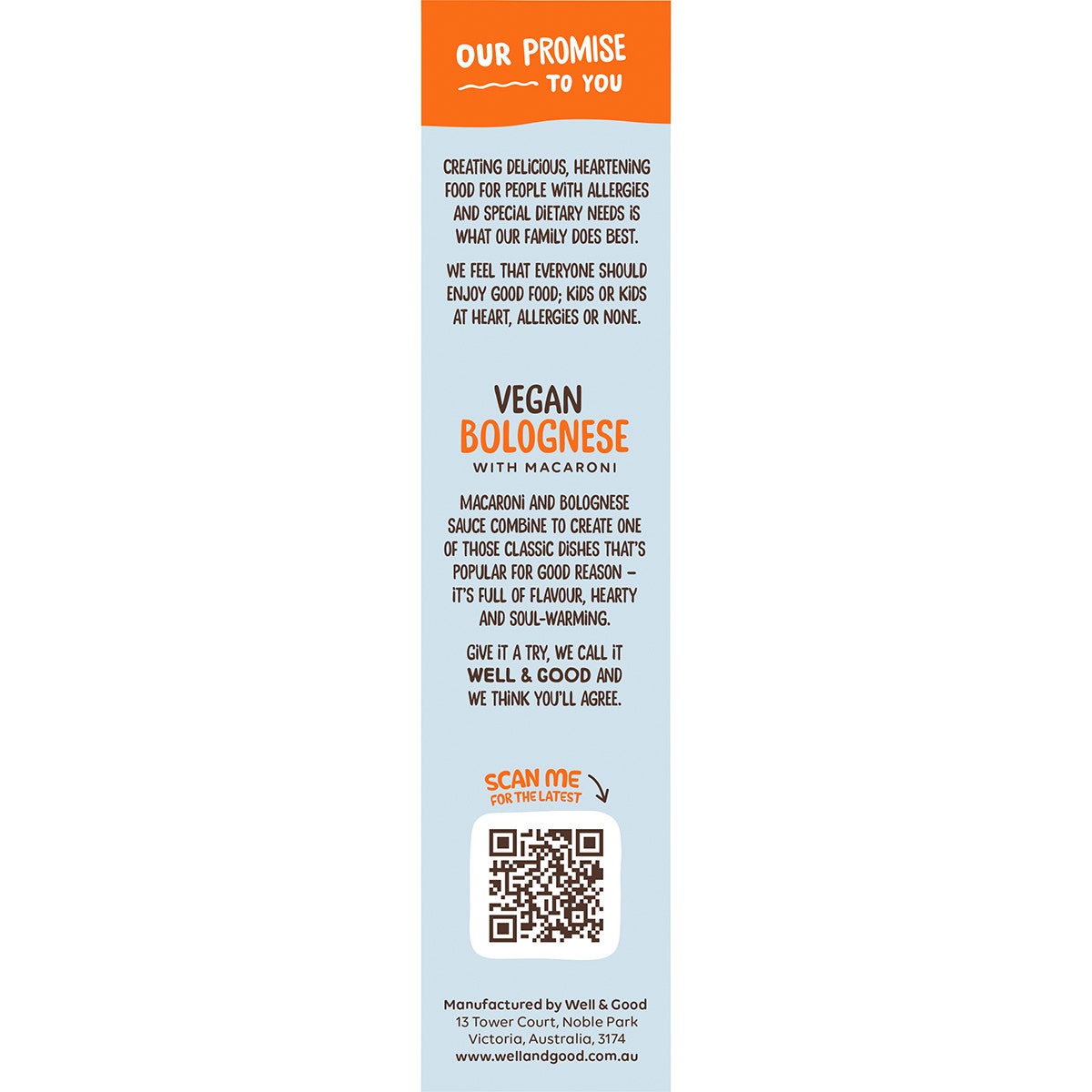 Well & Good Vegan Bolognese with Macaroni 110g - Cutprice Online