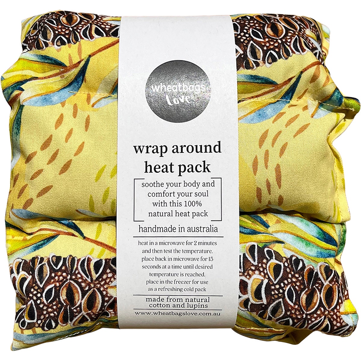 WHEATBAGS LOVE Wrap Around Heat/Cold Pack Banksia Pod - Cutprice Online