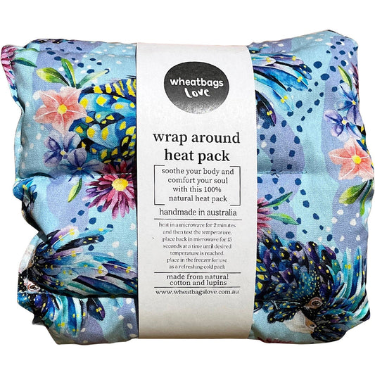 WHEATBAGS LOVE Wrap Around Heat/Cold Pack Blue Cockatoo - Cutprice Online