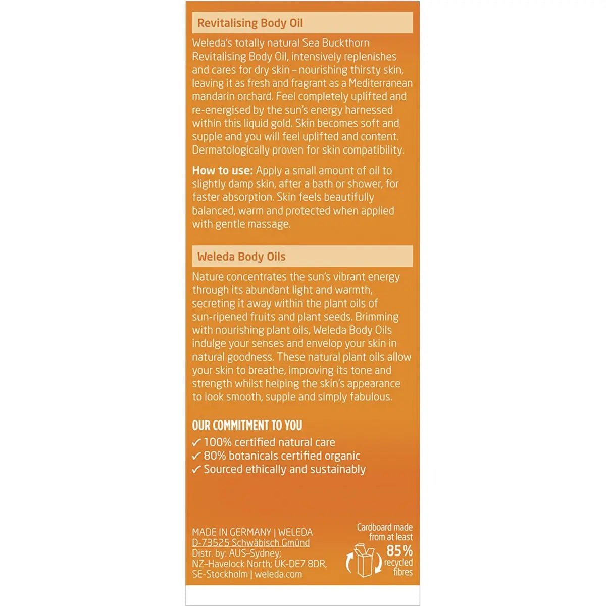 WELEDA Body Oil Sea Buckthorn 100ml WELEDA