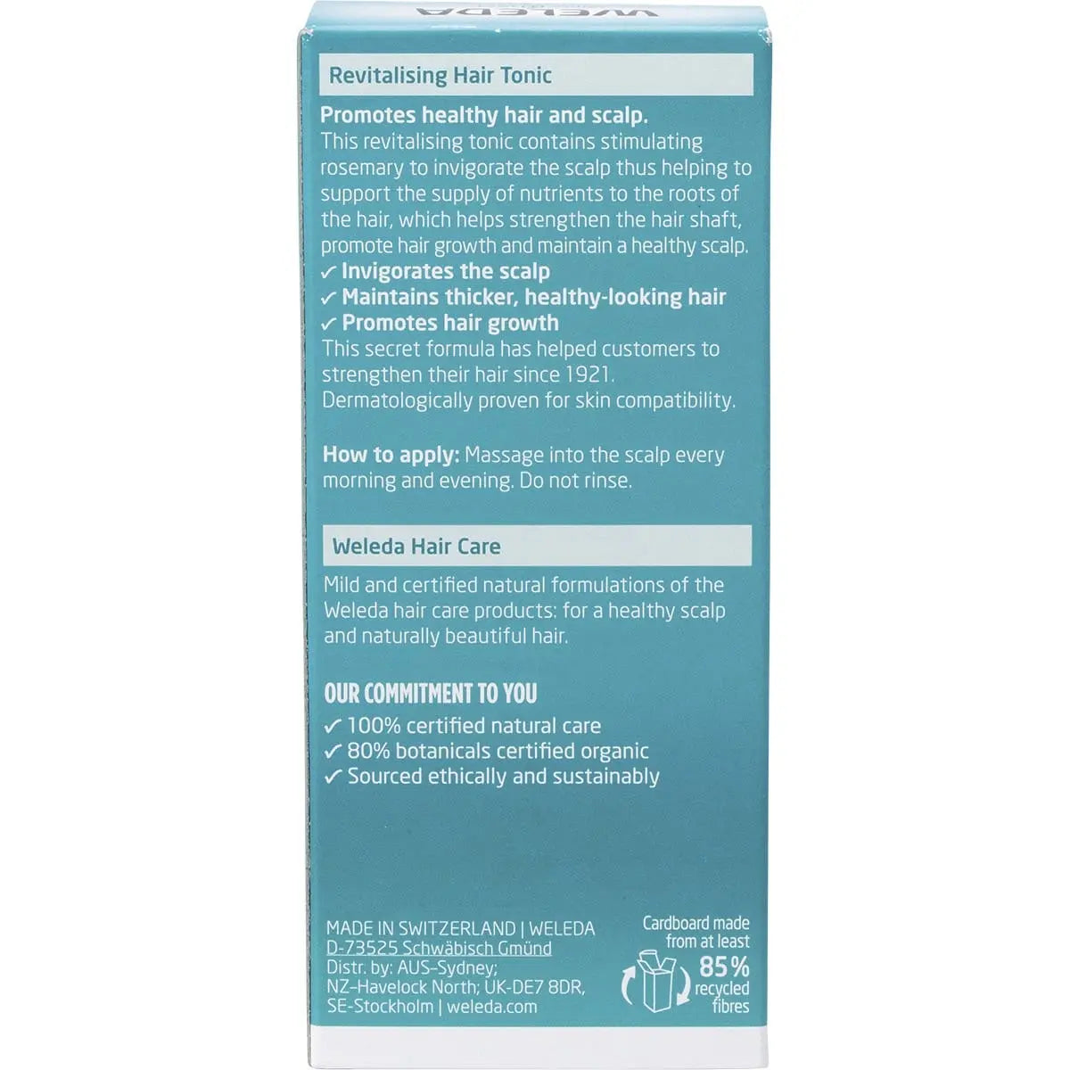 WELEDA Revitalising Hair Tonic Rosemary 100ml WELEDA