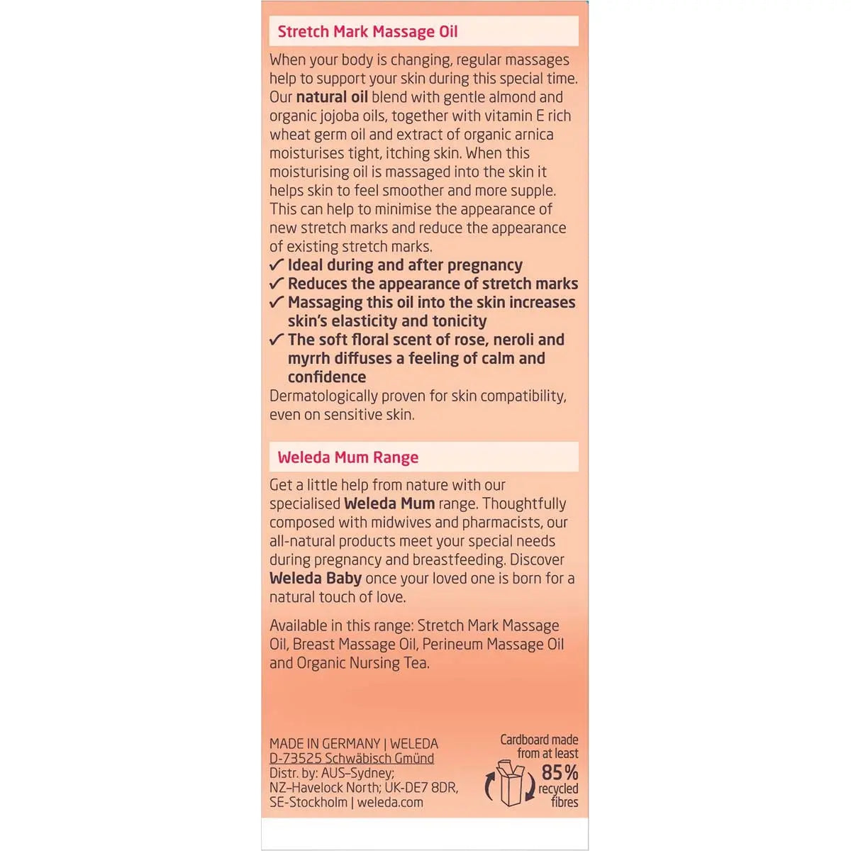 WELEDA Stretch Mark Massage Oil Mother 100ml WELEDA