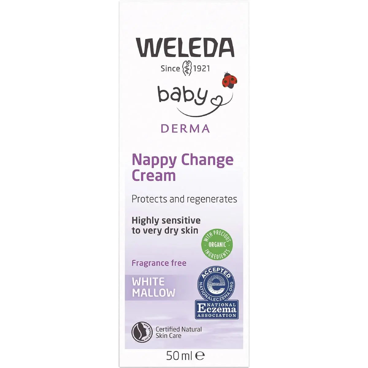 WELEDA Baby Derma Nappy Change Cream White Mallow - Fragrance Free 50ml WELEDA