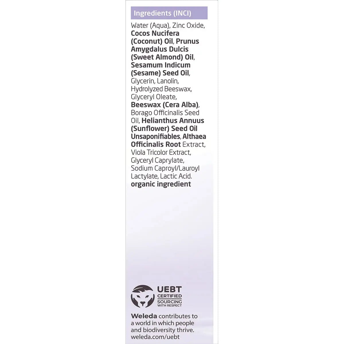 WELEDA Baby Derma Nappy Change Cream White Mallow - Fragrance Free 50ml WELEDA