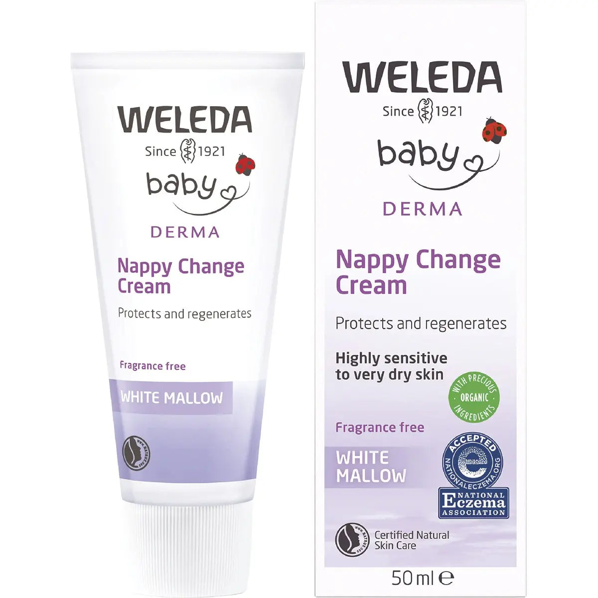WELEDA Baby Derma Nappy Change Cream White Mallow - Fragrance Free 50ml WELEDA