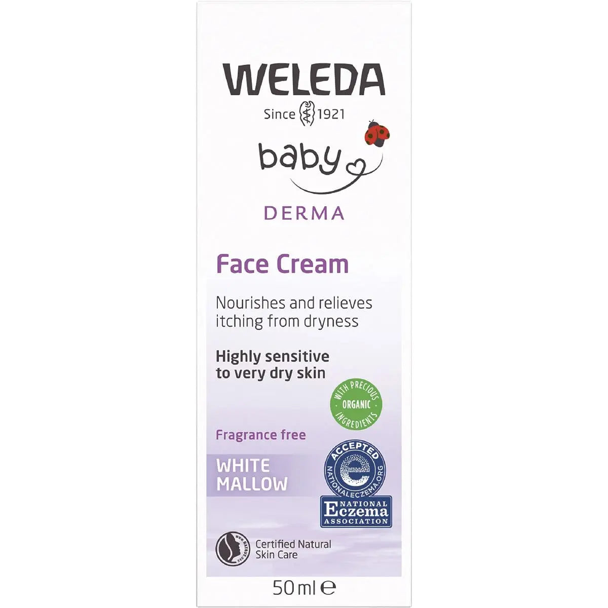 WELEDA White Mallow Face Cream Baby Derma - Fragrance Free - 50ml WELEDA