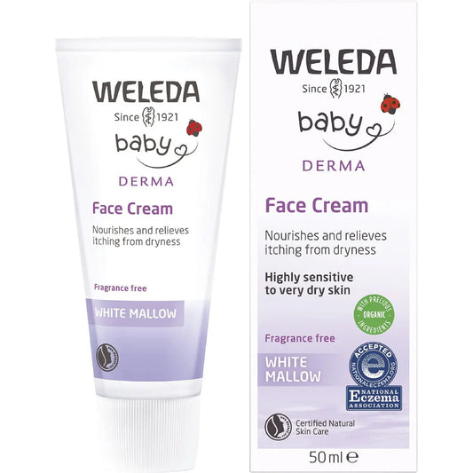 WELEDA White Mallow Face Cream Baby Derma - Fragrance Free - 50ml WELEDA
