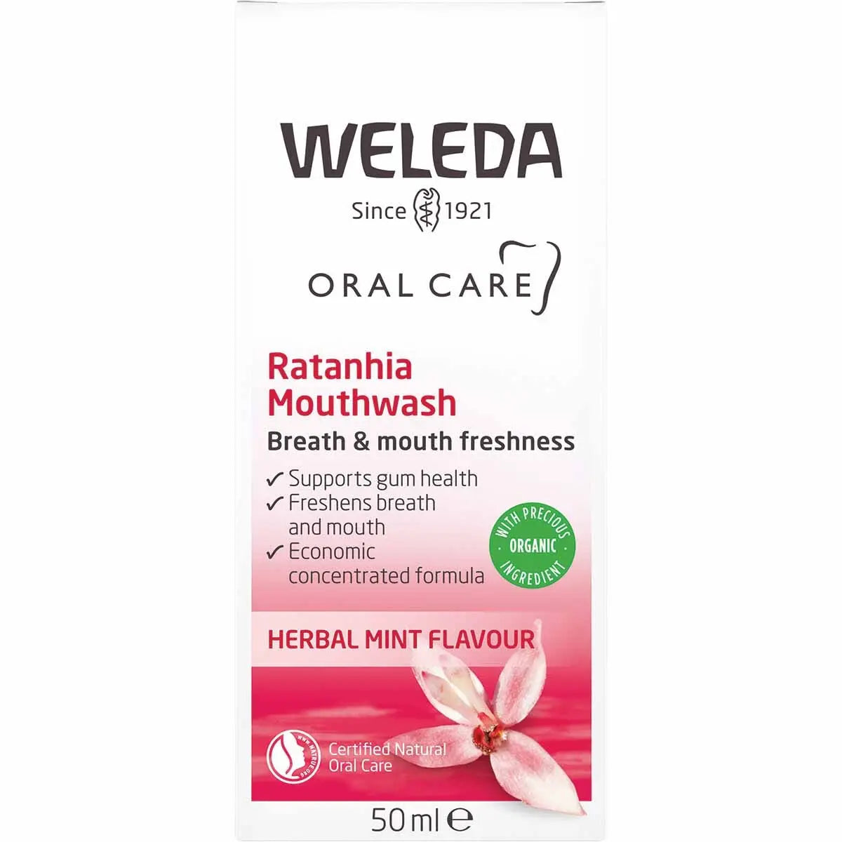 WELEDA Mouthwash Ratanhia Herbal Mint Flavour 50ml WELEDA