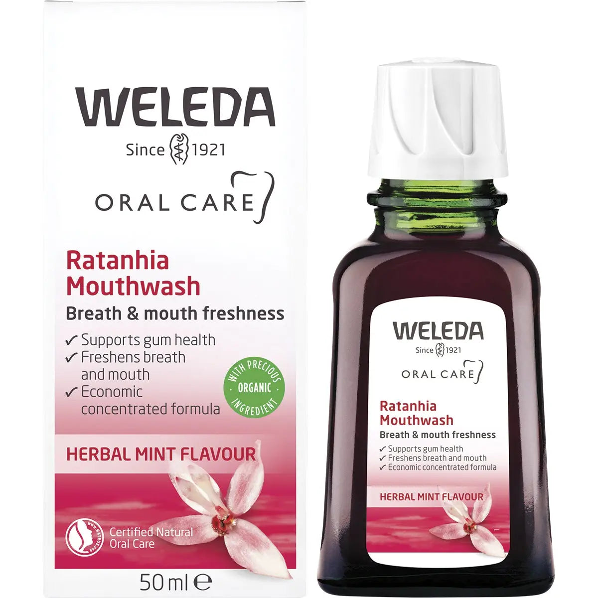 WELEDA Mouthwash Ratanhia Herbal Mint Flavour 50ml WELEDA