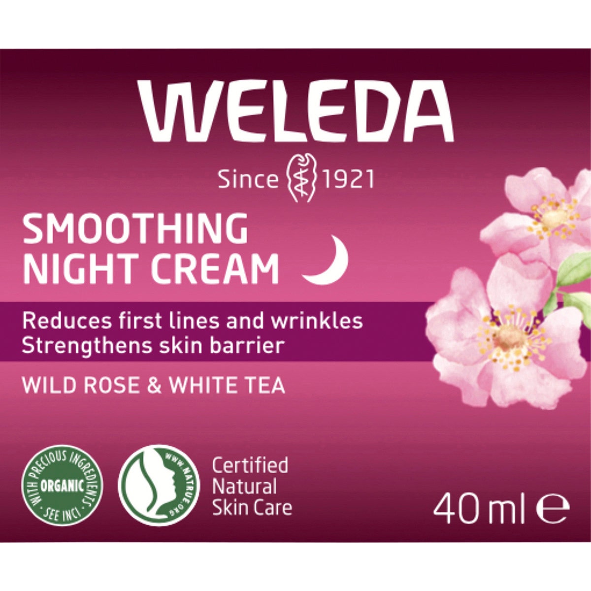 Weleda Smoothing Night Cream Wild Rose & White Tea 40ml - Cutprice Online
