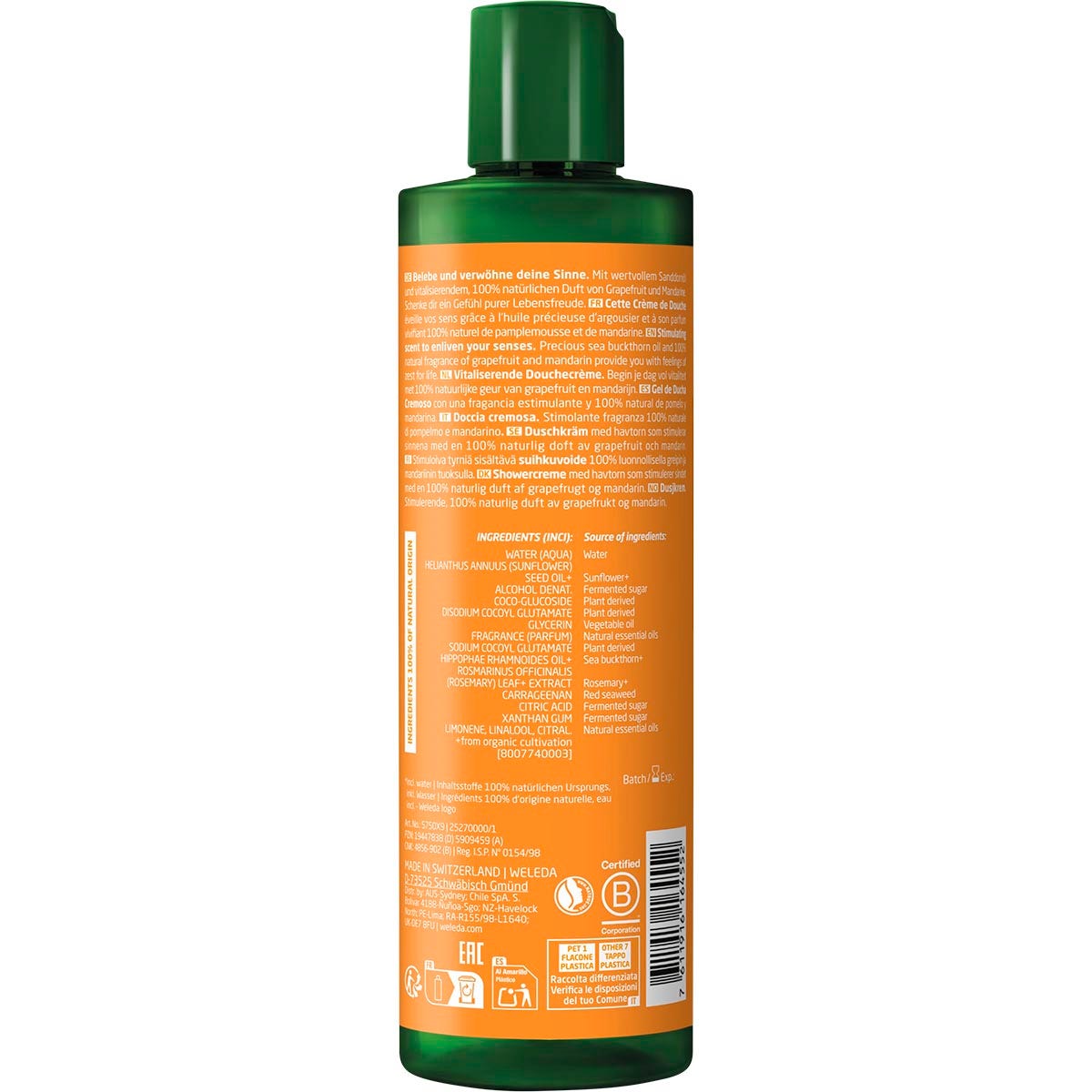 Weleda Shower Cream Vitality Stimulating Sea Buckthorn 400ml - Cutprice Online