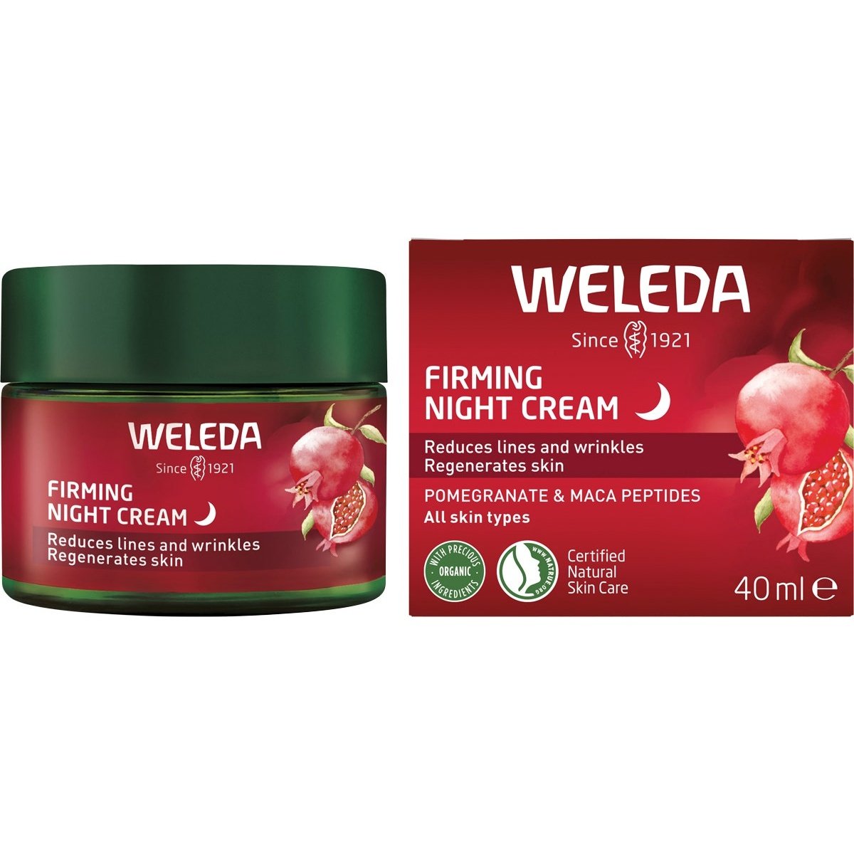 WELEDA Firming Night Cream Pomegranate & Maca Peptides 40ml - Cutprice Online
