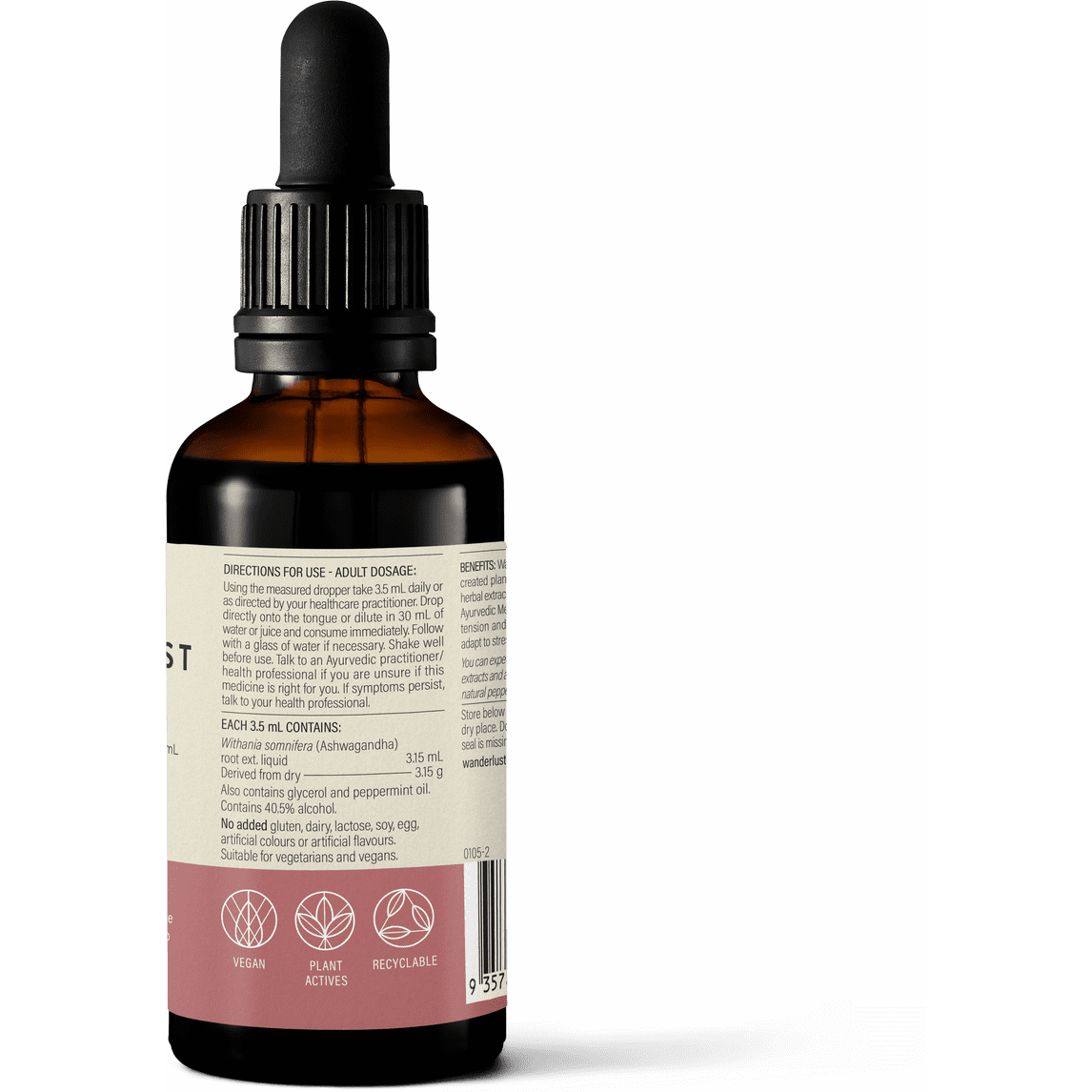 Wanderlust Ashwagandha Drops 90mL - Cutprice Online