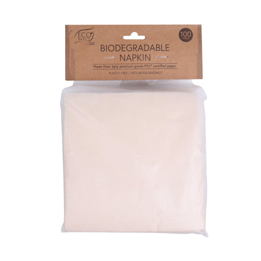 White Magic Eco Basics Biodegradable Napkin 100pack - Cutprice Online