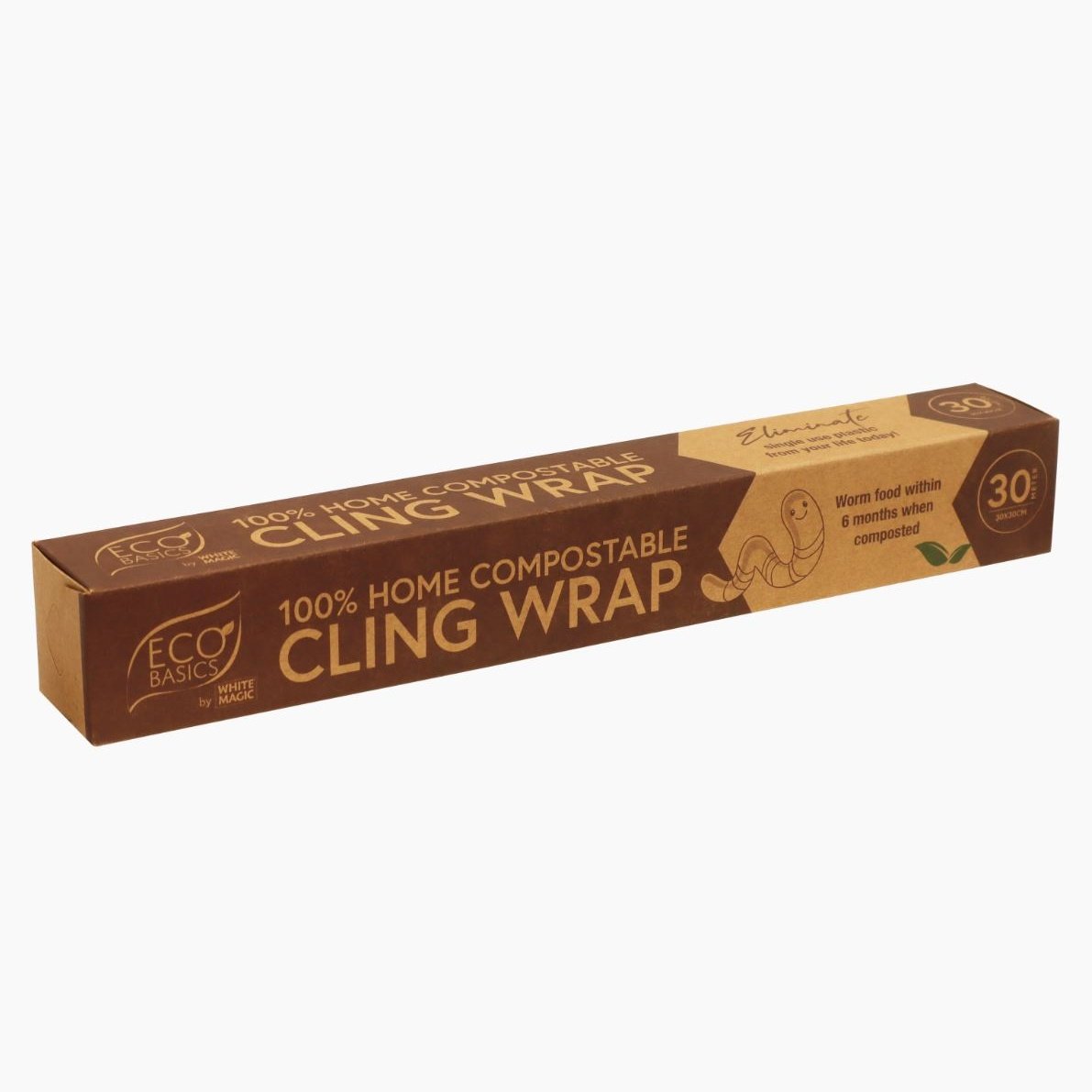 White Magic Eco Basics Compost Cling Wrap 30m x 30cm (SINGLE) - Cutprice Online